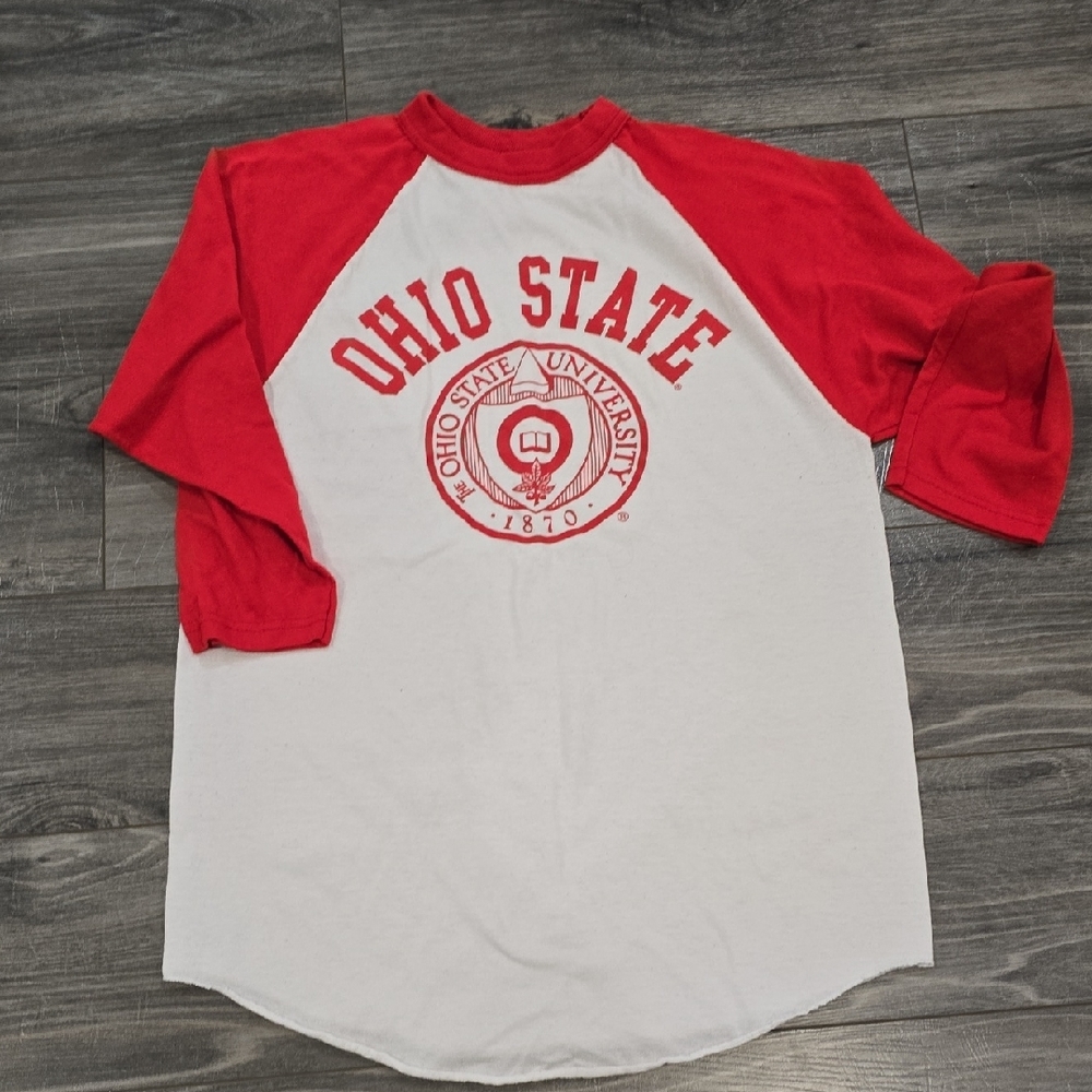 Ohio State University Red and White Men's Shirt